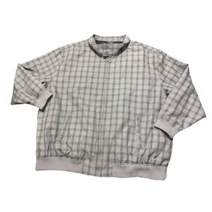 Oak Hill Men's Size 3XL Gray Plaid Jacket Lined Full Zip Outdoor Classic Pockets